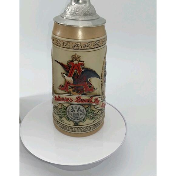 Vintage Anheuser Busch Lidded Stein Limited Edition 1V "Tavern House Scene" - Picture 2 of 8